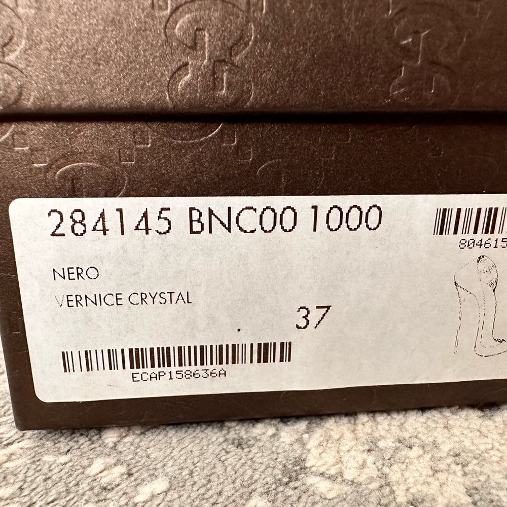 Gucci Vernice Crystal Nero Pump View 5